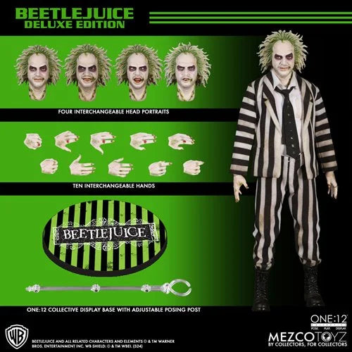 Mezco - One:12 Collective Action Figures - Beetlejuice Deluxe Edition