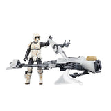 Star Wars - The Vintage Collection - Speeder Bike Vehicle with 3.75" Scout Trooper and Grogu Action Figures