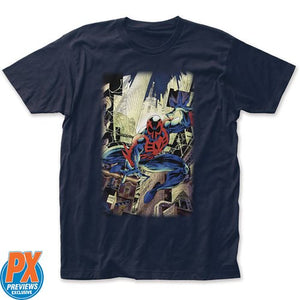 Marvel - Clothing - Spider-Man 2099 City Navy Blue T-Shirt - Previews Exclusive