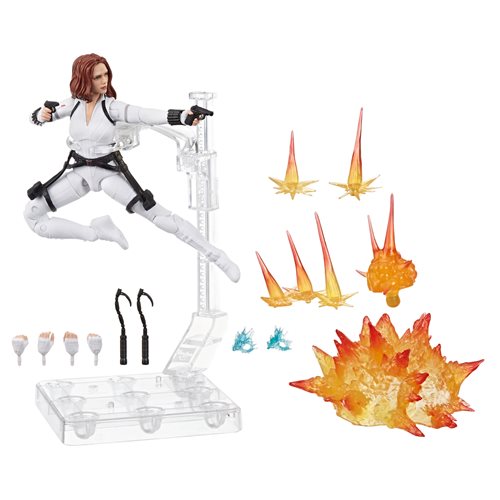 Marvel Legends - Black Widow Deluxe White Costume Action Figure With Stand