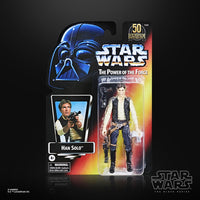 Star Wars - Black Series - 50th Anniversary - Power of the Force Han Solo CRACKED BUBBLE