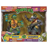 Teenage Mutant Ninja Turtles - Playmates - TMNT Classic Leonardo vs. Rocksteady