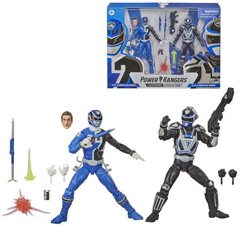 Power Rangers - Mighty Morphin Lightning Collection - S.P.D. Squad B Blue Ranger & Squad A Blue Ranger Battle Pack