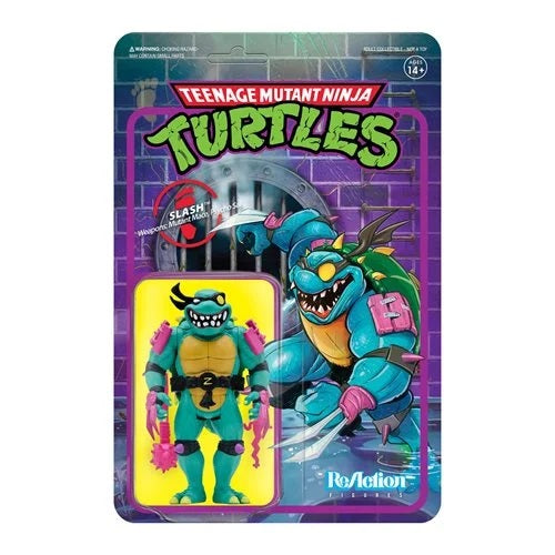 Super7 - ReAction Figures - Teenage Mutant Ninja Turtles Slash 3.75" Figure