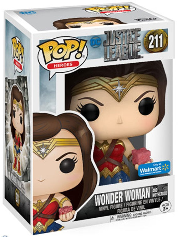 Funko Pop! - Justice League - Wonder Woman (w/Motherbox) #211 Walmart Exclusive