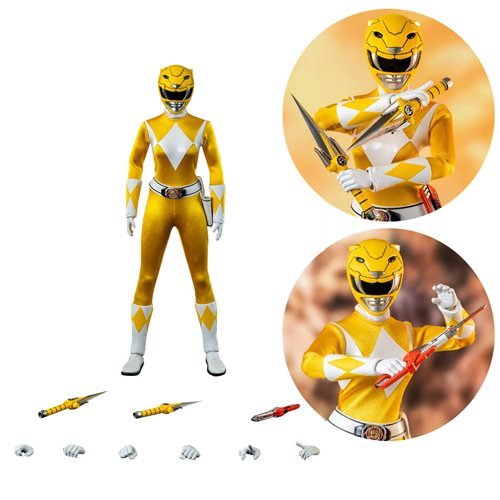 Mighty Morphin Power Rangers - ThreeZero - Yellow Ranger 1:6 Scale Fig ...